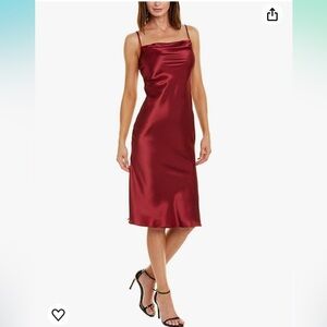 Bebe burgundy satin-like slip dress! NWT